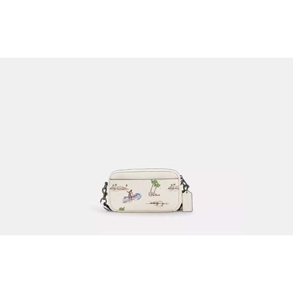 NWT COACH CBI35 Jayden Crossbody Bag Surf Print Refined Pebble Leather Chalk - Picture 2 of 8